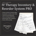 IV Therapy Inventory & Reorder System PRO | Supply Tracker, Reorder Point, Vendor, Expiration Logs