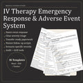 IV Therapy Emergency Response & Adverse Event System | Incident Report, 911 Handoff & Follow-Up Scripts (Word/PDF/Tracker)