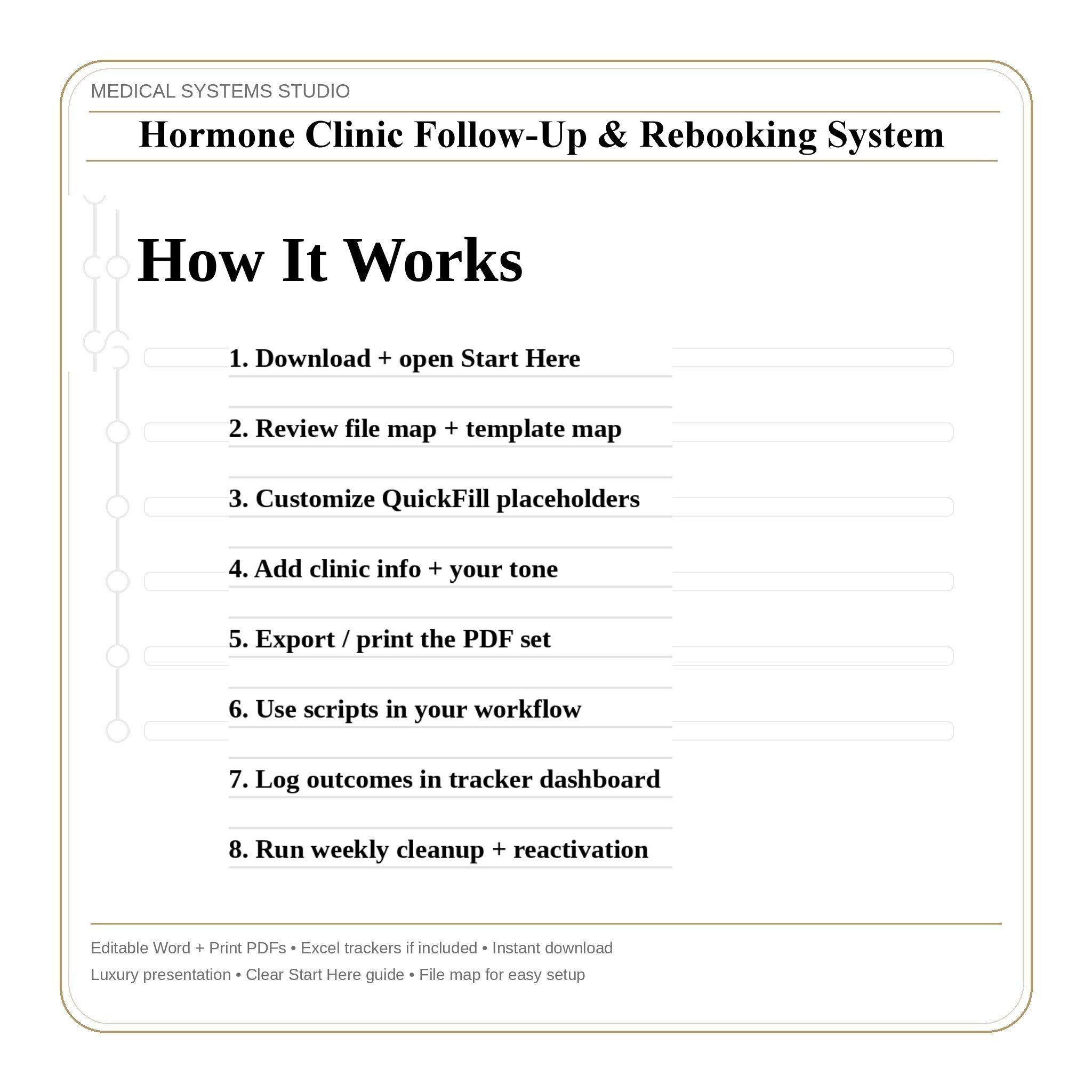 Hormone Clinic Follow-Up & Rebooking System | TRT HRT BHRT | Scripts, Labs, Refill, Tracker (Digital Download)