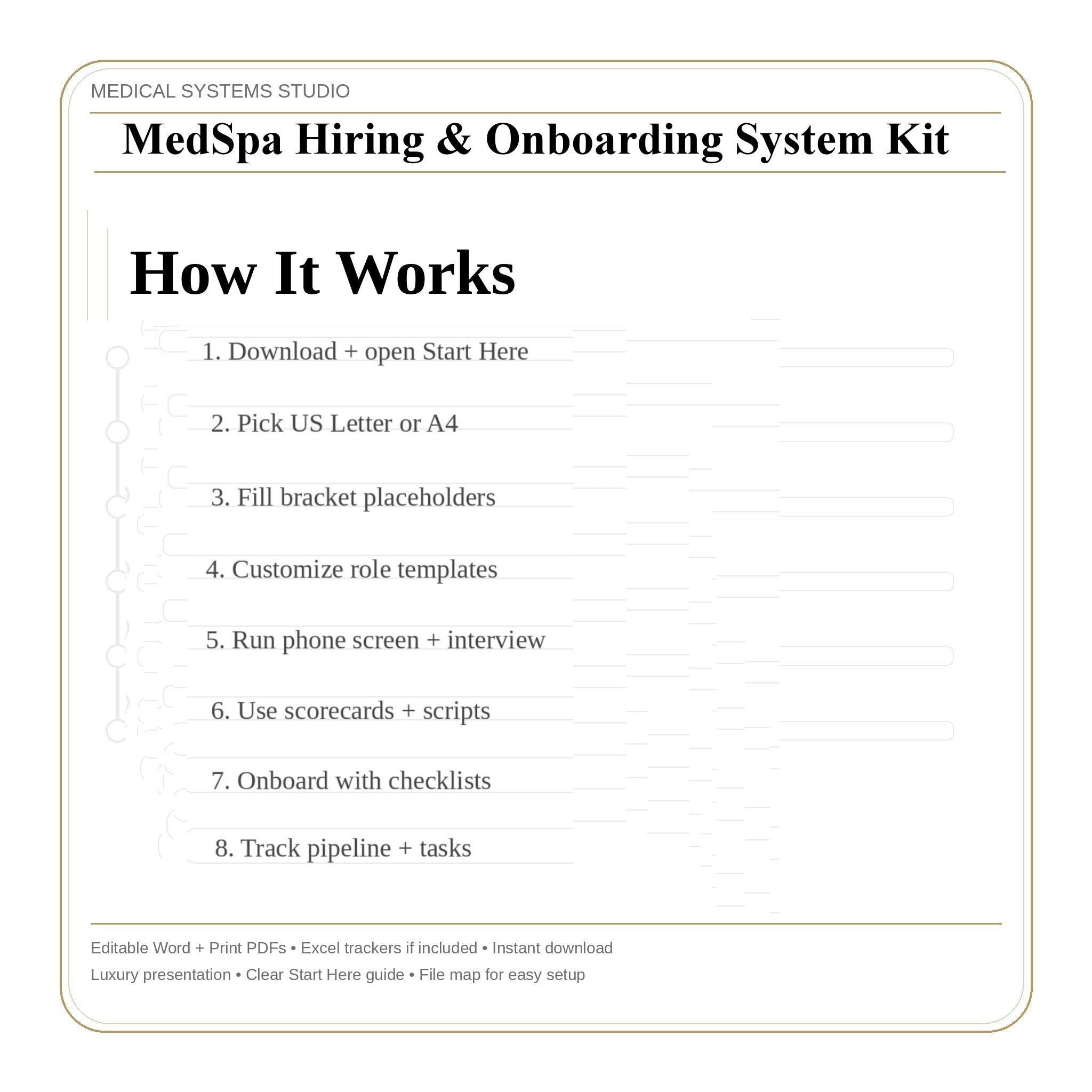 MedSpa Hiring & Onboarding System | Clinic Staff Training (Digital Download)