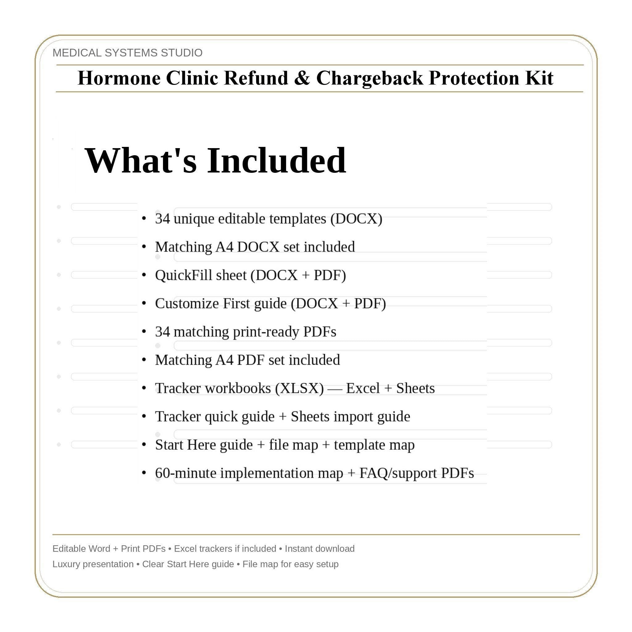 Hormone Clinic Refund & Chargeback Protection Kit | TRT HRT BHRT Policy, Scripts, Billing (Digital Download)