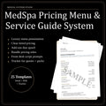 MedSpa Pricing Menu & Service Guide | Clinic Templates (Word, PDF, Excel)