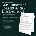GLP-1 Informed Consent & Risk Disclosure Kit | Semaglutide, Tirzepatide | Compounded/Telehealth Addendums, Off Label, Triage, Tracker