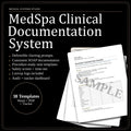 MedSpa Clinical Documentation System | Injectables, Laser, and Microneedling (Digital Download)