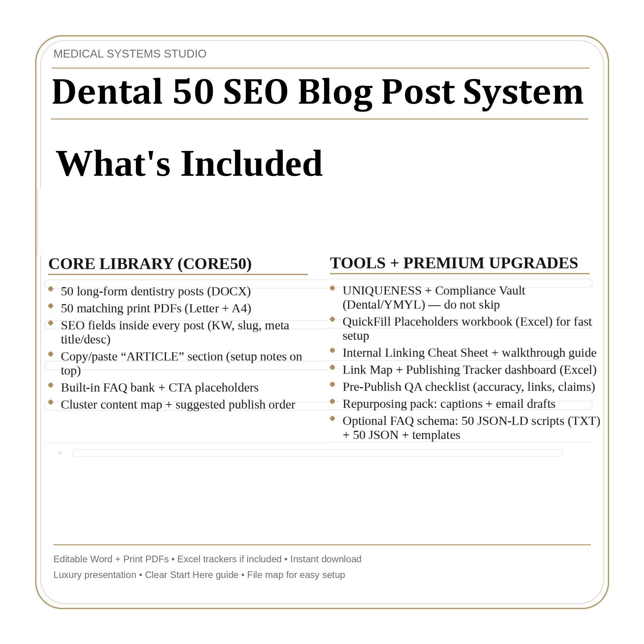Dental SEO Blog Post System | Cosmetic & Implant Content (50 Posts)