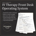 IV Therapy Front Desk Operating System | Clinic SOP Playbook, Intake, Scripts (Word/PDF/Tracker)