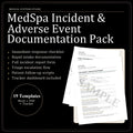 MedSpa Incident Documentation Pack | Report Forms, Follow-Up Scripts (Word/PDF/Excel)