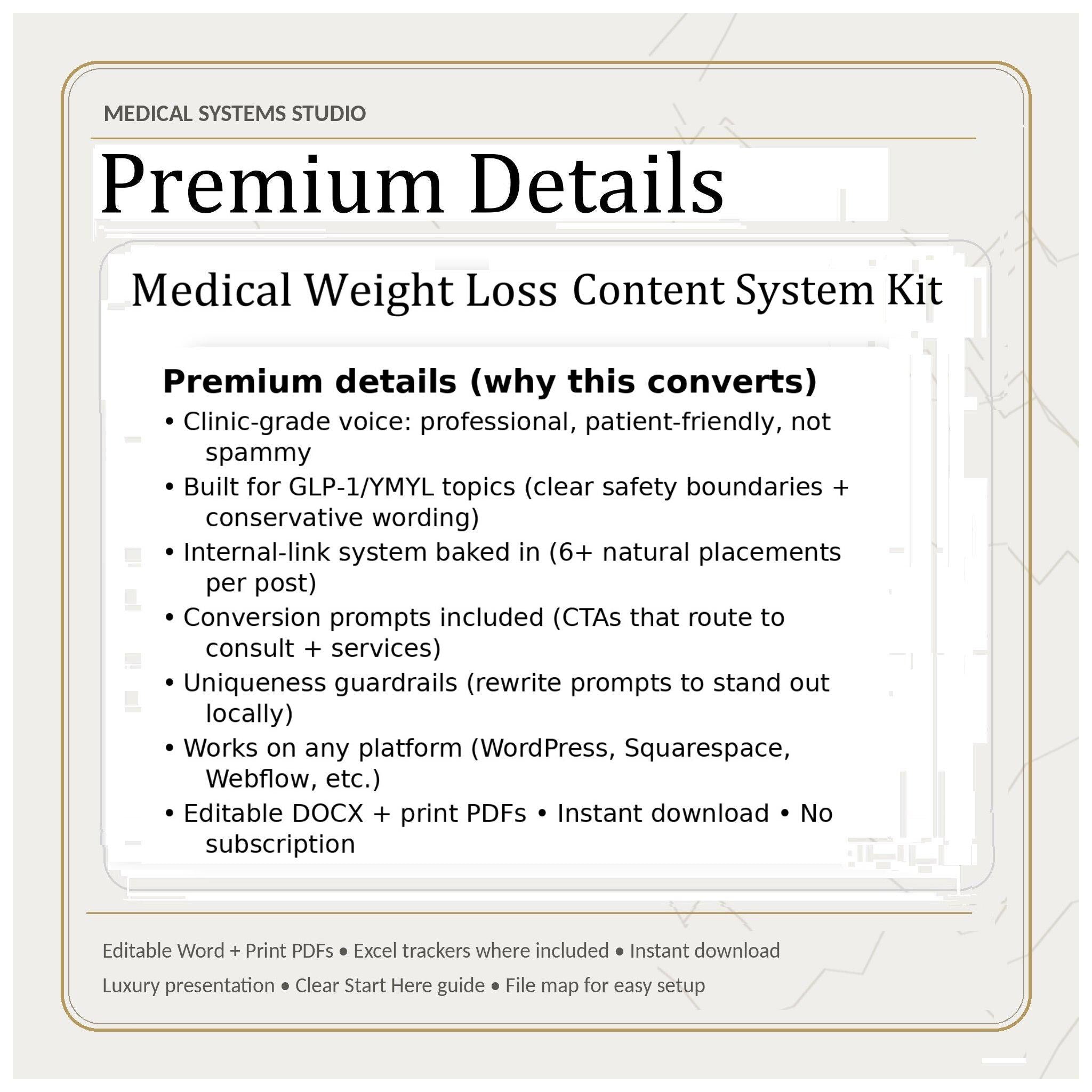 GLP-1 Medical Weight Loss Blog Kit • 50 GLP-1 SEO Posts (Digital Download)