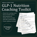 GLP-1 Nutrition Coaching Toolkit | Semaglutide & Tirzepatide Handouts | Protein Targets + Hydration + GI Comfort | Scripts + Tracker