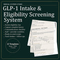 GLP-1 Intake Form | Medical Weight Loss Clinic Eligibility System (Digital Download)