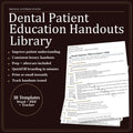 Dental Patient Education Handouts Library | Implant Aftercare, Veneers & Whitening | FAQs + Prep Checklist + Timeline | Tracker