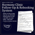 Hormone Clinic Follow-Up & Rebooking System | TRT HRT BHRT | Scripts, Labs, Refill, Tracker (Digital Download)