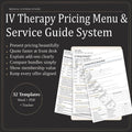 IV Therapy Pricing Menu & Service Guide System | Hydration Clinic Quote Calculator, Pricing (Digital Download)