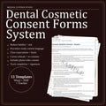 Dental Cosmetic Consent Forms System | Veneers, Crowns, Bonding, Whitening, Aligner | Word/PDF/Tracker (Download)