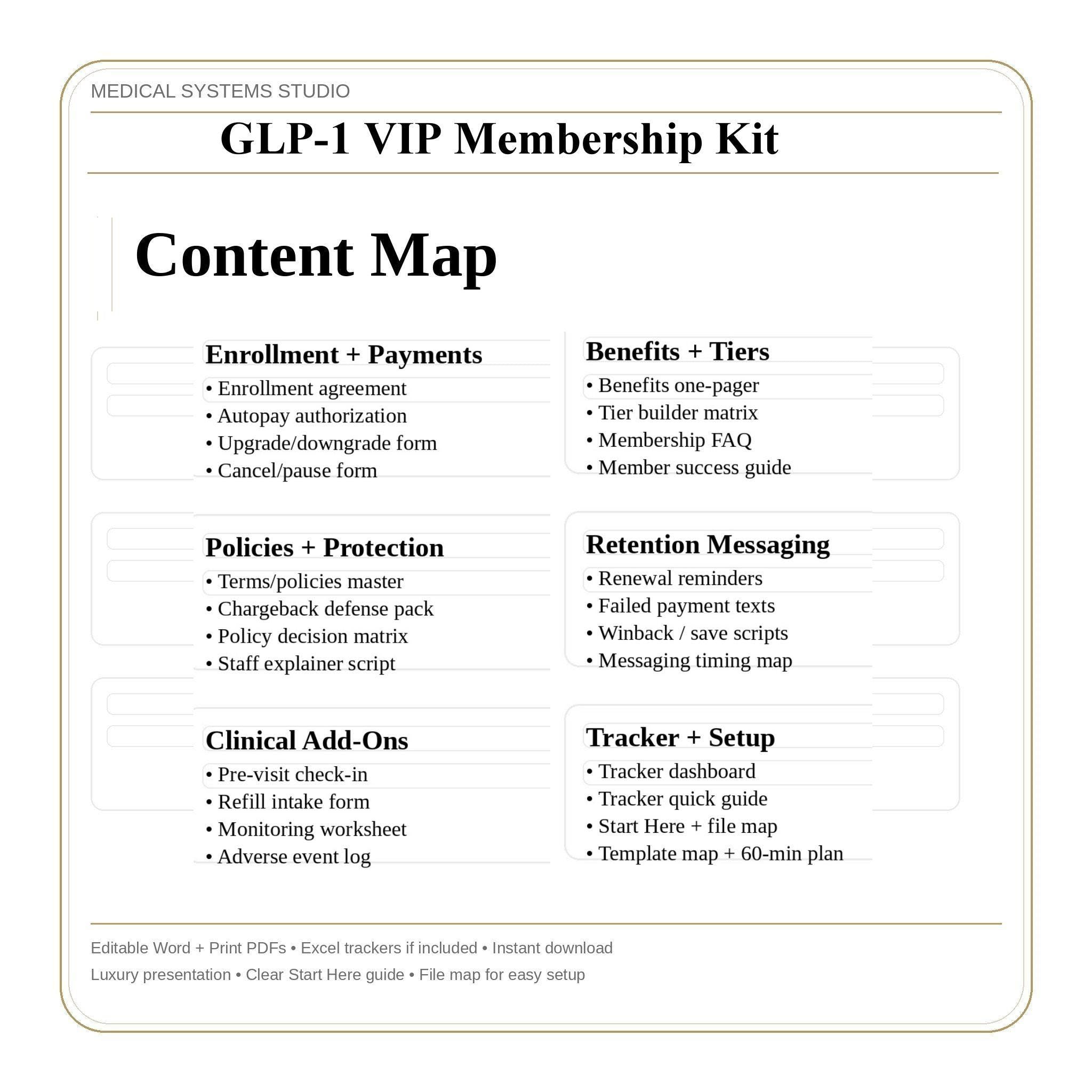 GLP-1 VIP Membership Kit | Enrollment, Autopay, Renewal Scripts (Word, PDF, Tracker)