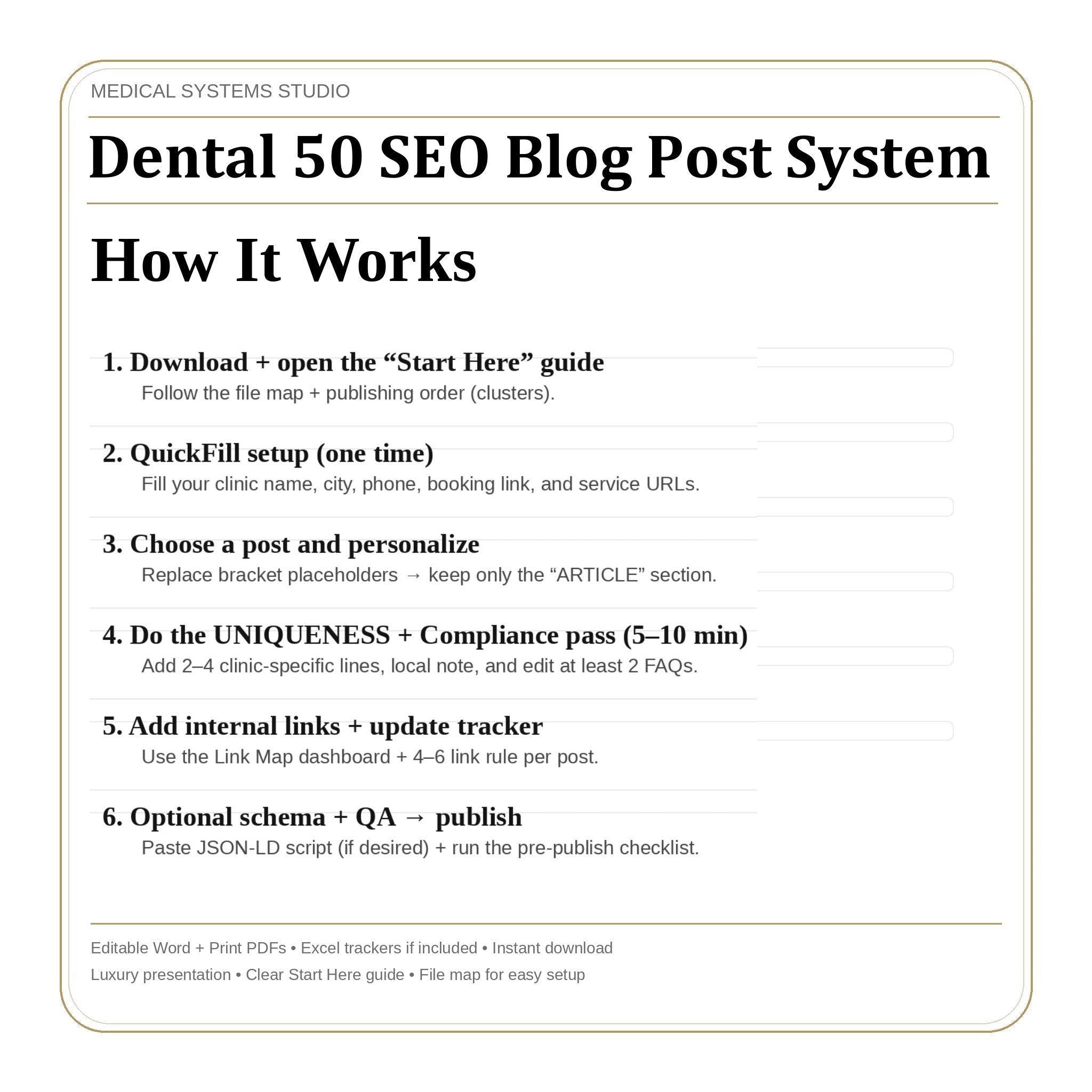 Dental SEO Blog Post System | Cosmetic & Implant Content (50 Posts)