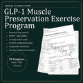 GLP-1 Muscle Preservation Exercise Program Kit | Semaglutide/Tirzepatide Strength Plans + Adjustment Guide + Tracker