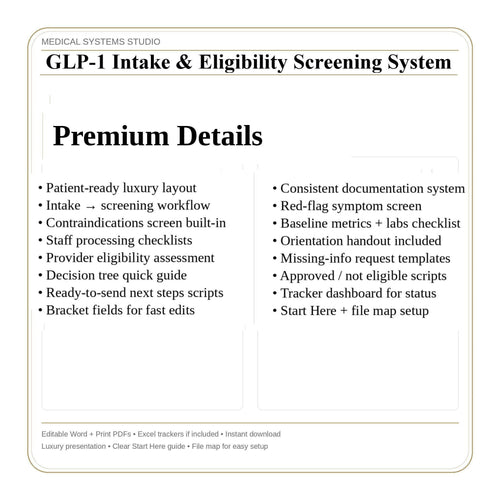 GLP-1 Intake Form