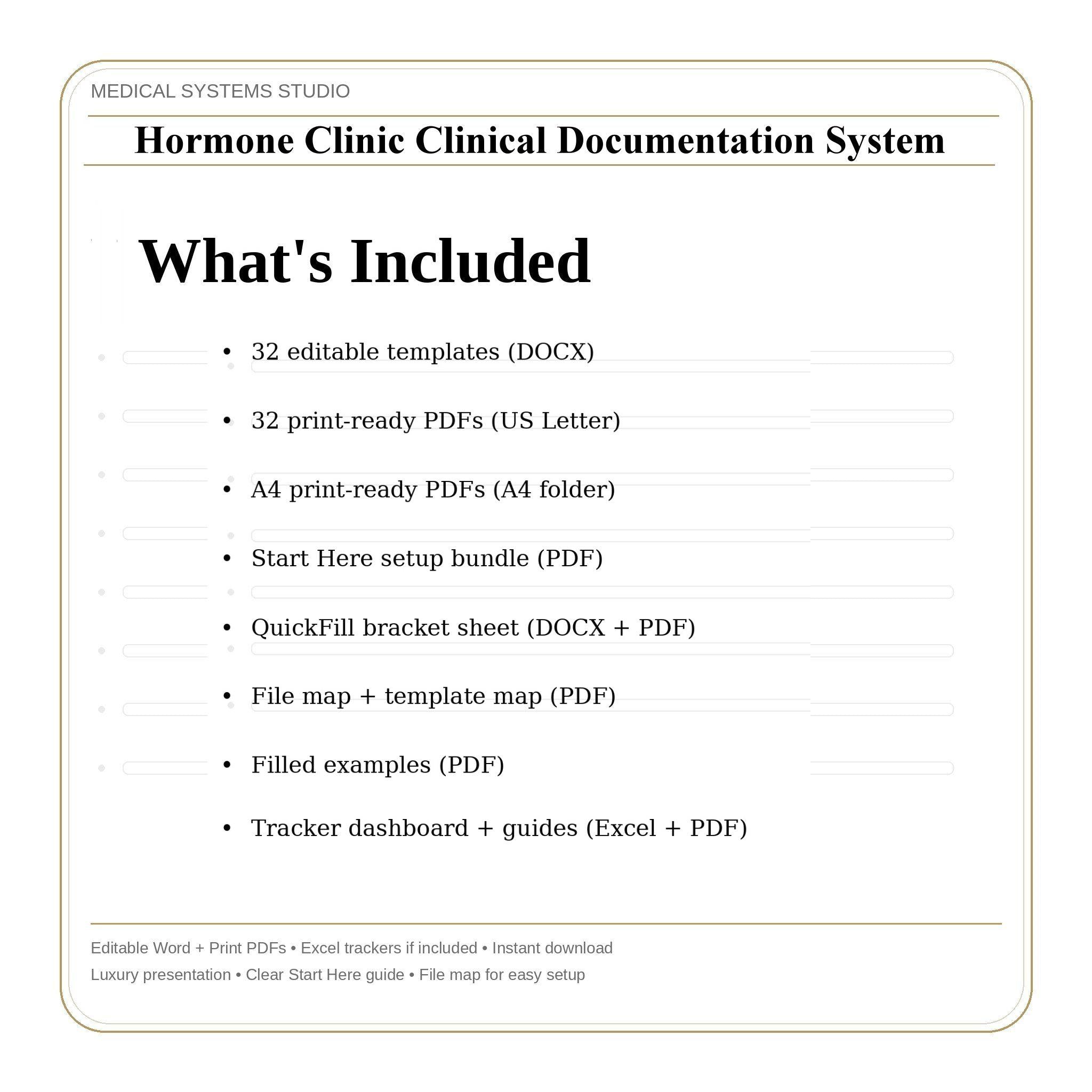 Hormone Clinic Documentation System | TRT HRT BHRT Soap Notes (Digital Download)