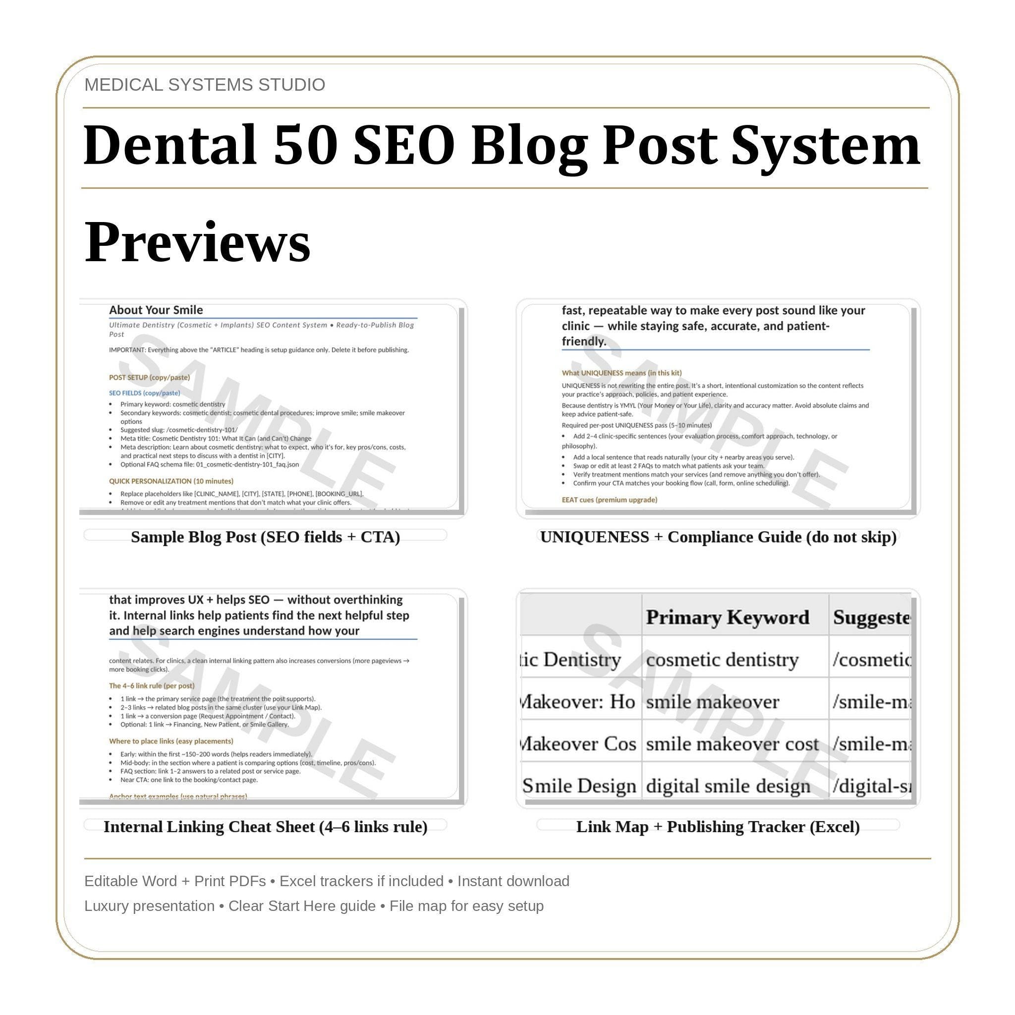Dental SEO Blog Post System | Cosmetic & Implant Content (50 Posts)