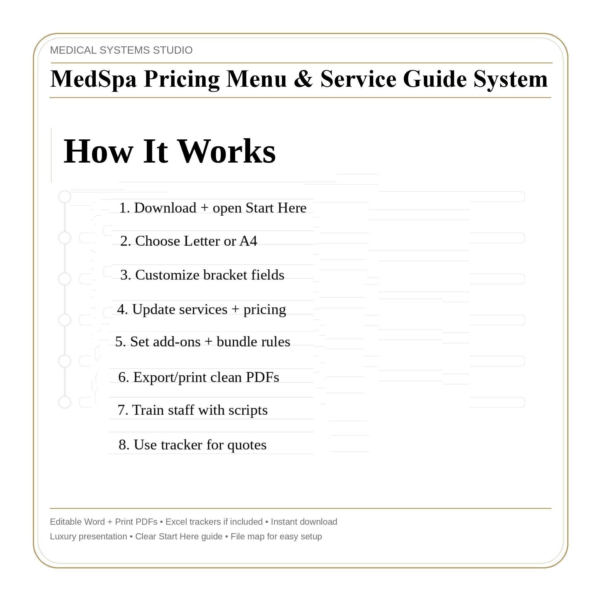 MedSpa Pricing Menu & Service Guide | Clinic Templates (Word, PDF, Excel)