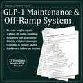 GLP-1 Maintenance & Off-Ramp System Kit | Transition Plan, Relapse Prevention, Refill Boundaries, Tracker (Digital Download)