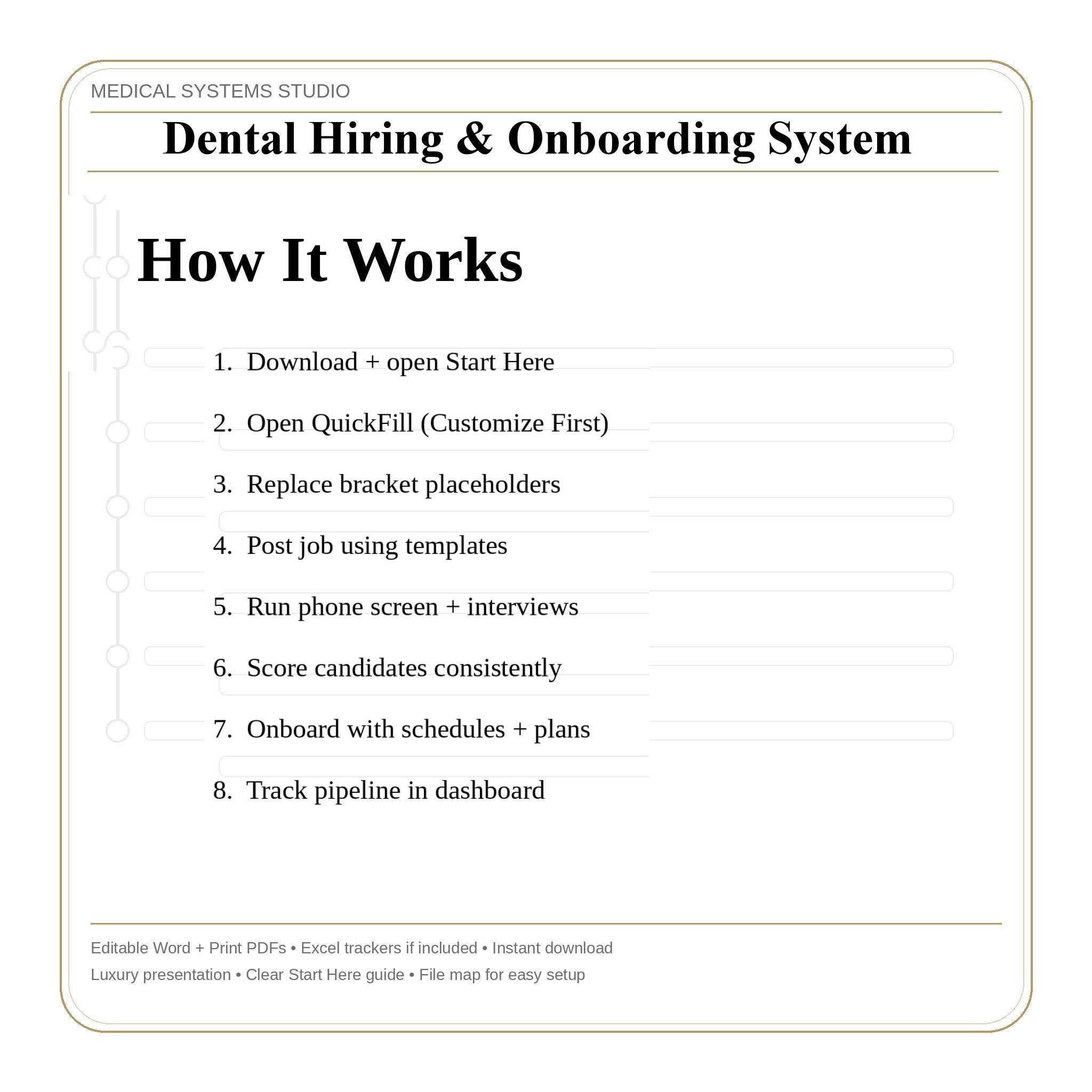 Dental Hiring & Onboarding System | Interview Scorecards + Tracker (Digital Download)