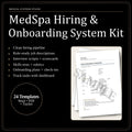 MedSpa Hiring & Onboarding System | Clinic Staff Training (Digital Download)