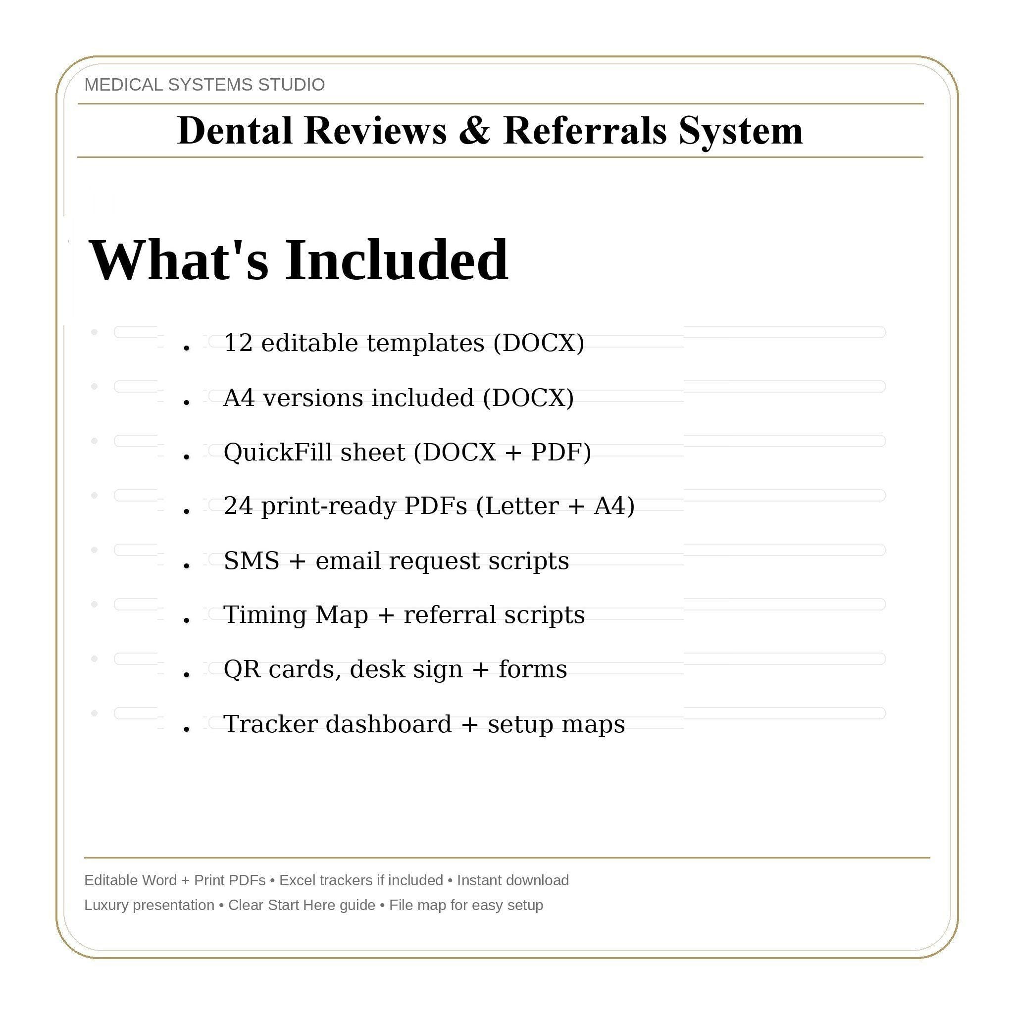 Dental Reviews & Referrals System | SMS, Email Templates + QR Code (Digital Download