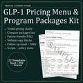 GLP-1 Pricing Menu & Program Packages Kit | Semaglutide/Tirzepatide Program Pricing Guide | Tier Builder, Cost Scripts, Estimator Tracker