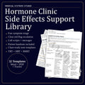 Hormone Clinic Side Effects Support Library | TRT HRT BHRT Workflow Guides (Digital Download)