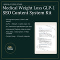 GLP-1 Medical Weight Loss Blog Kit • 50 GLP-1 SEO Posts (Digital Download)