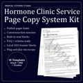 Hormone Clinic Service Page Copy System | TRT HRT BHRT | 10 Seo Templates (Digital Download)