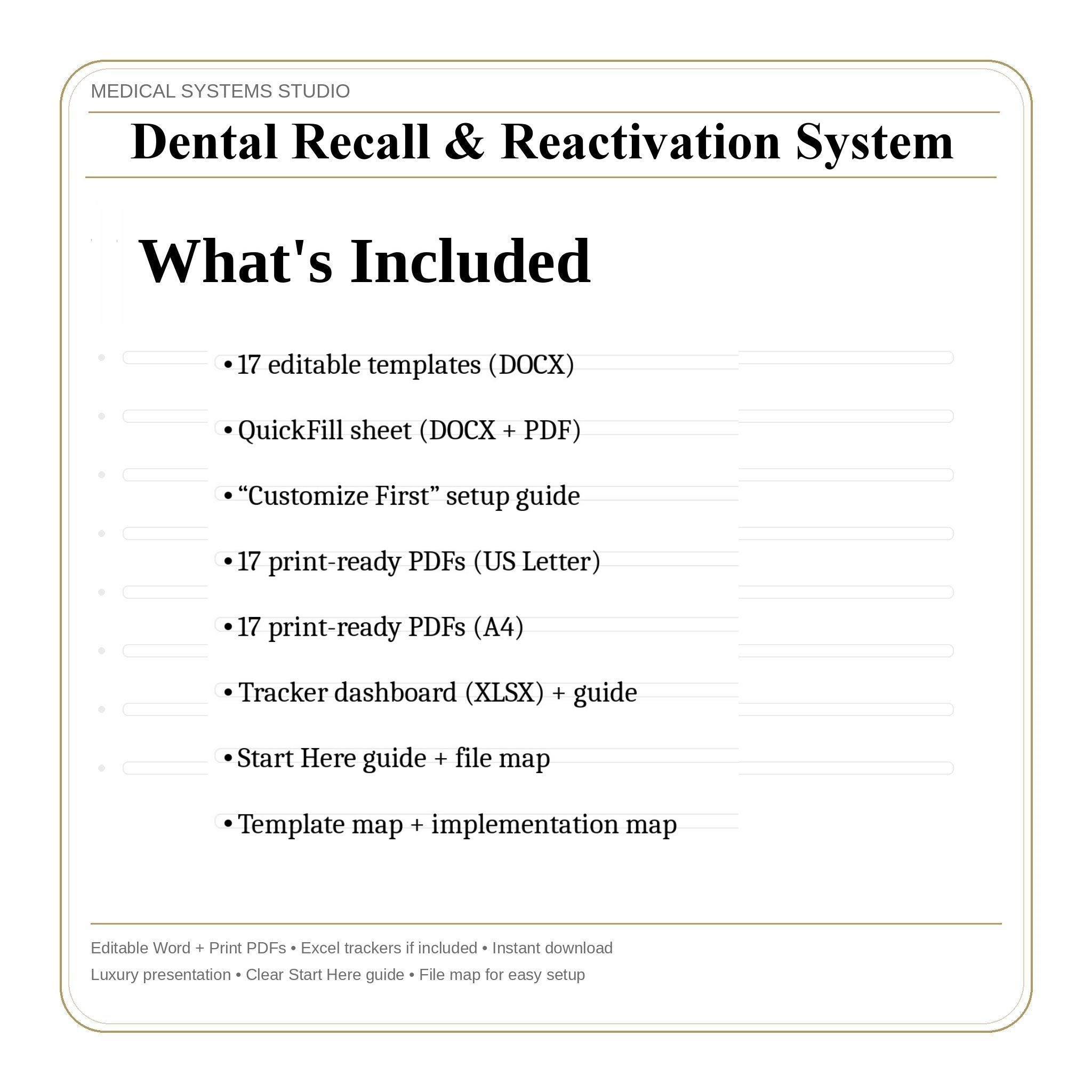 Dental Recall & Reactivation System | Patient Communication Templates (Digital Download)