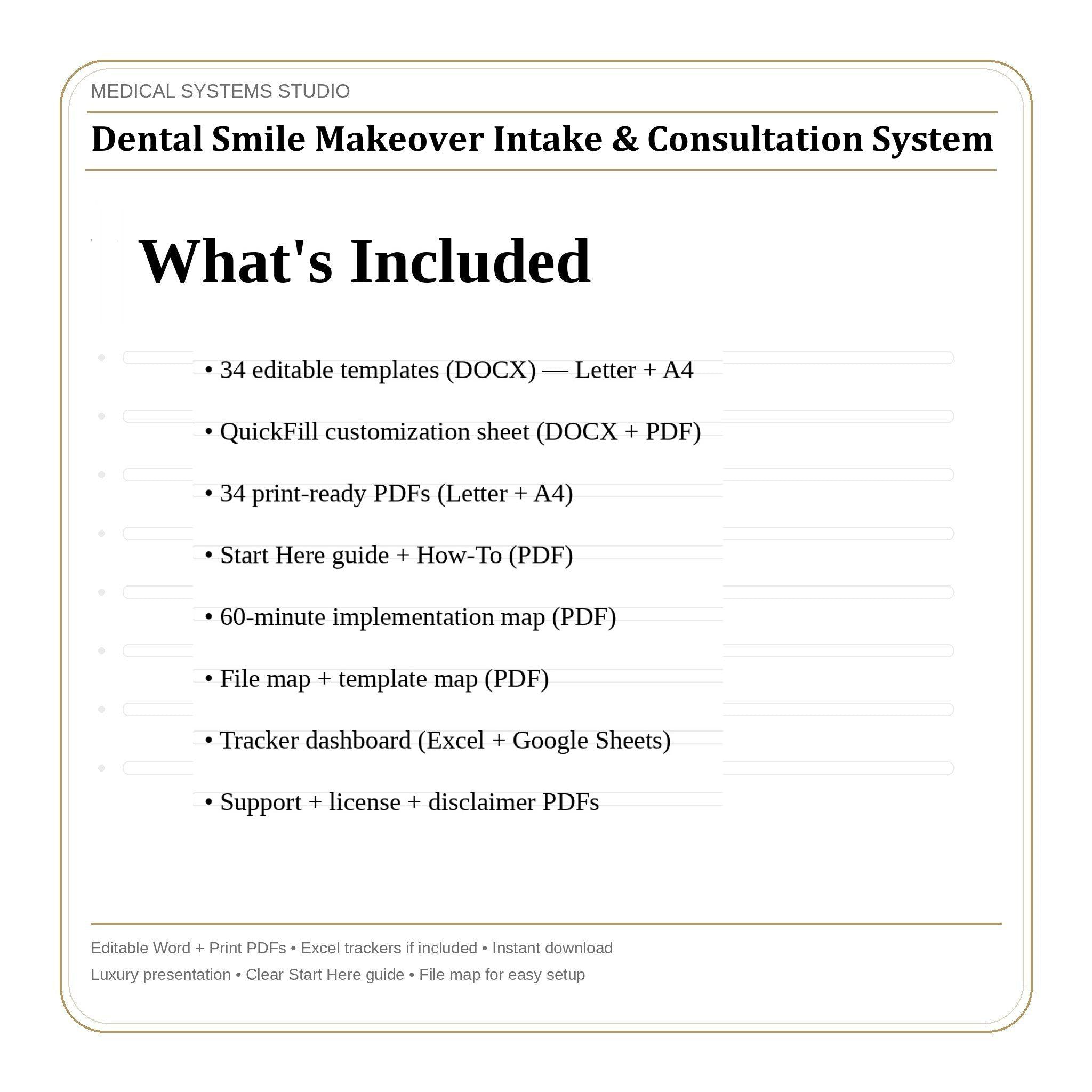 Dental Smile Makeover Consultation System | Scripts, Photo Guide & Tracker