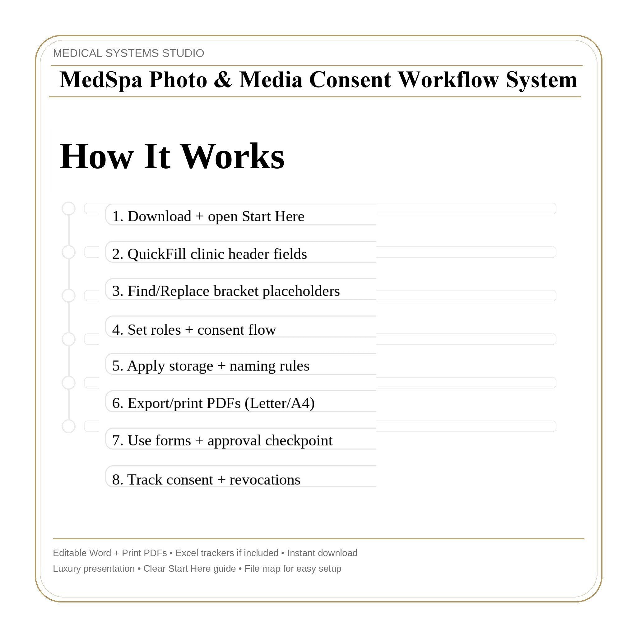 MedSpa Photo & Media Consent Form | Clinic Workflow System (Digital Download)