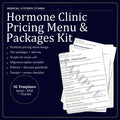 Hormone Clinic Pricing Menu & Packages Kit | TRT HRT BHRT Tier Builder (Digital Download)