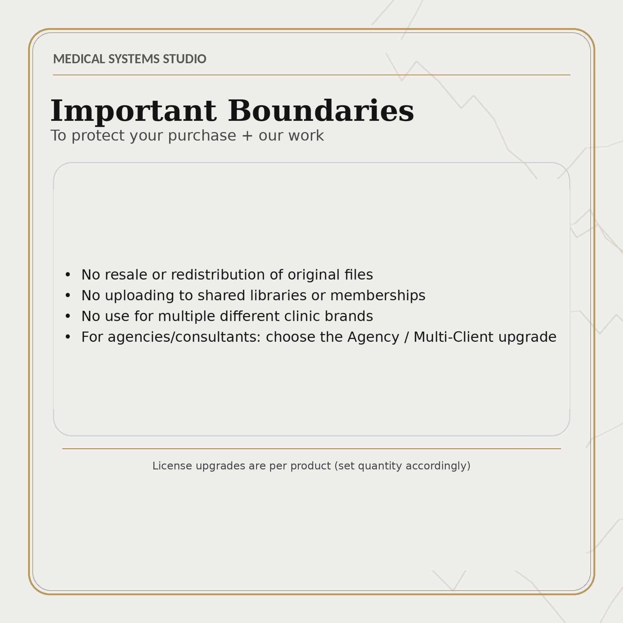 Extended Clinic License Upgrade (Multi-Location) | For Medical Systems Studio Digital Products | Instant PDF