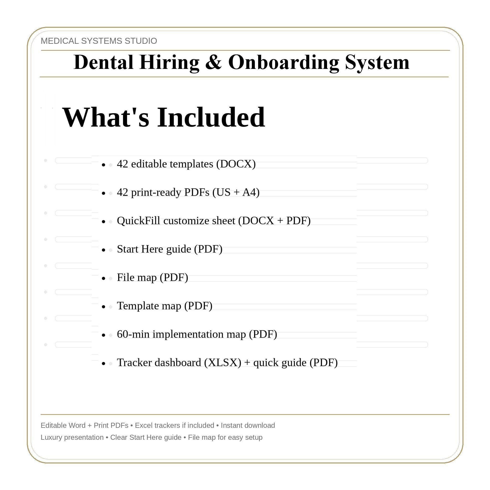Dental Hiring & Onboarding System | Interview Scorecards + Tracker (Digital Download)
