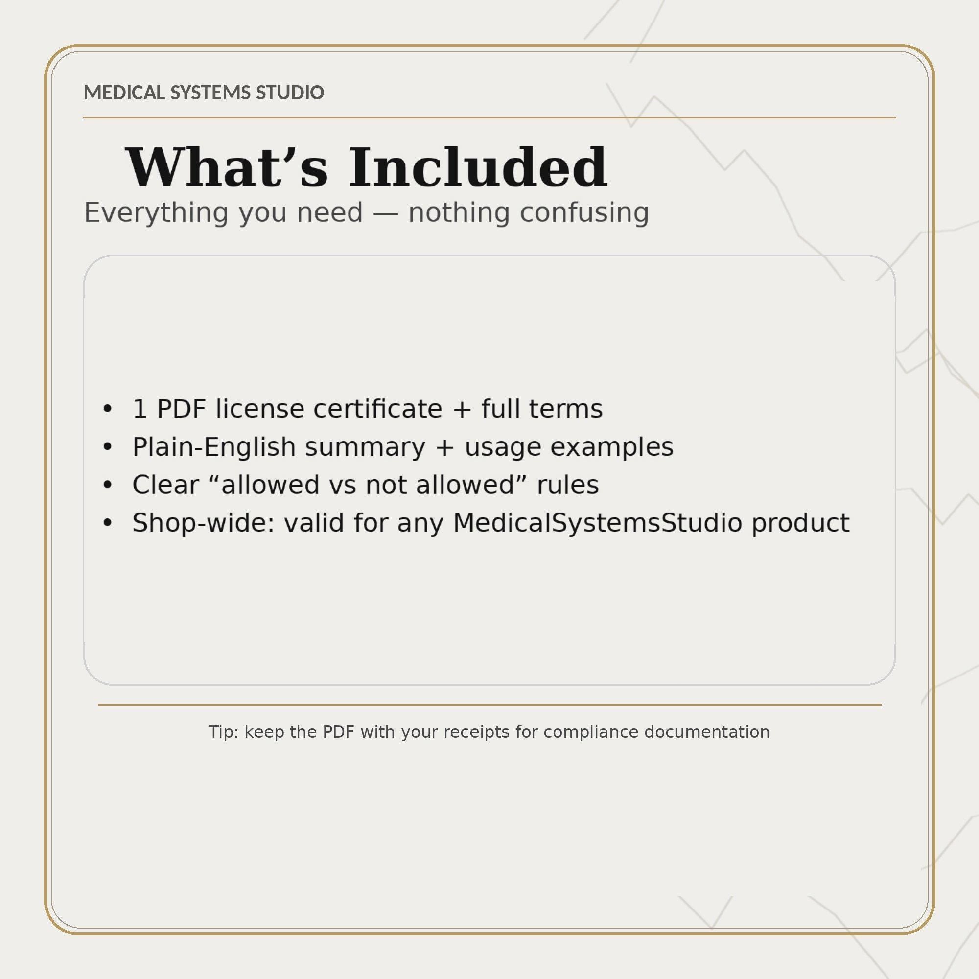 Extended Clinic License Upgrade (Multi-Location) | For Medical Systems Studio Digital Products | Instant PDF