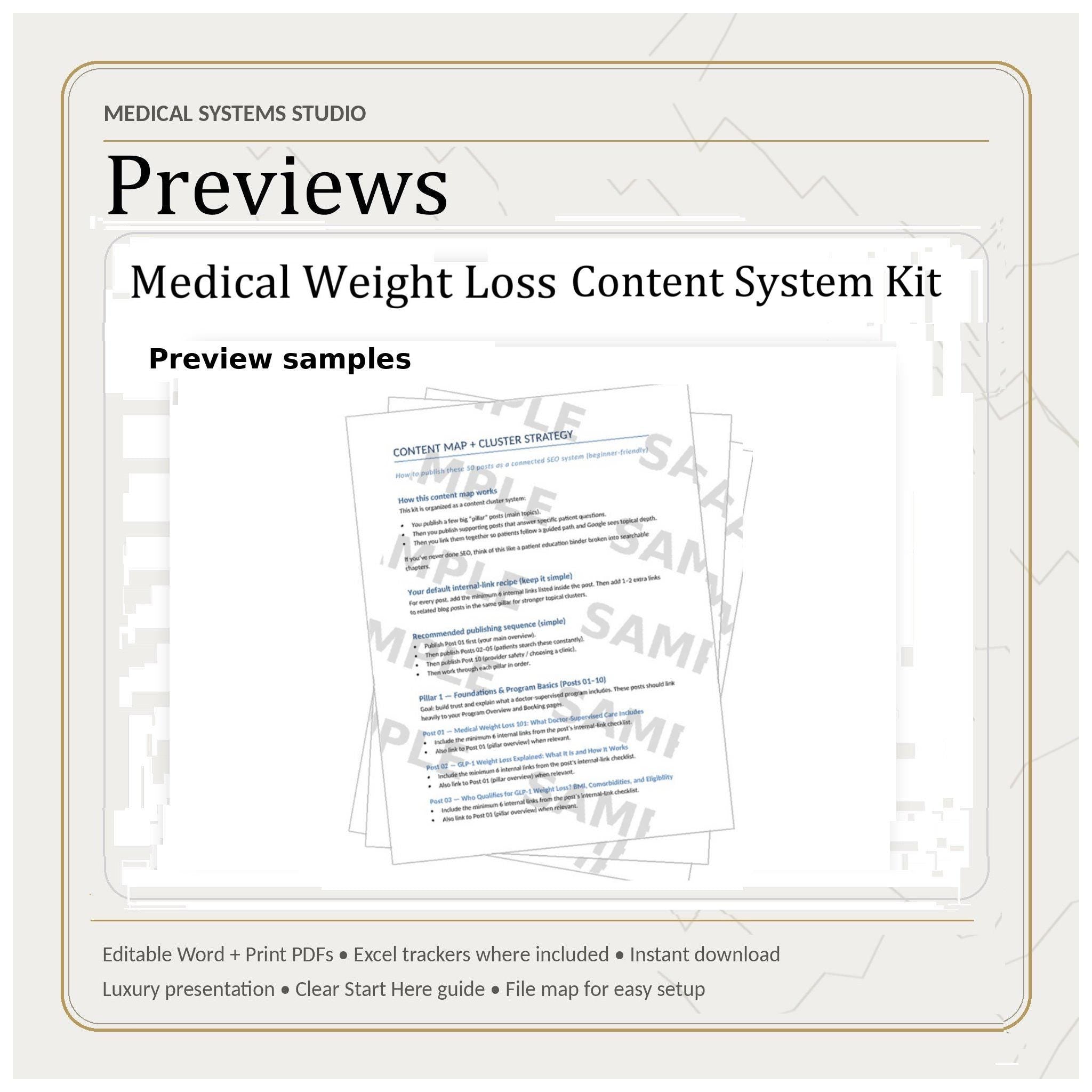 GLP-1 Medical Weight Loss Blog Kit • 50 GLP-1 SEO Posts (Digital Download)