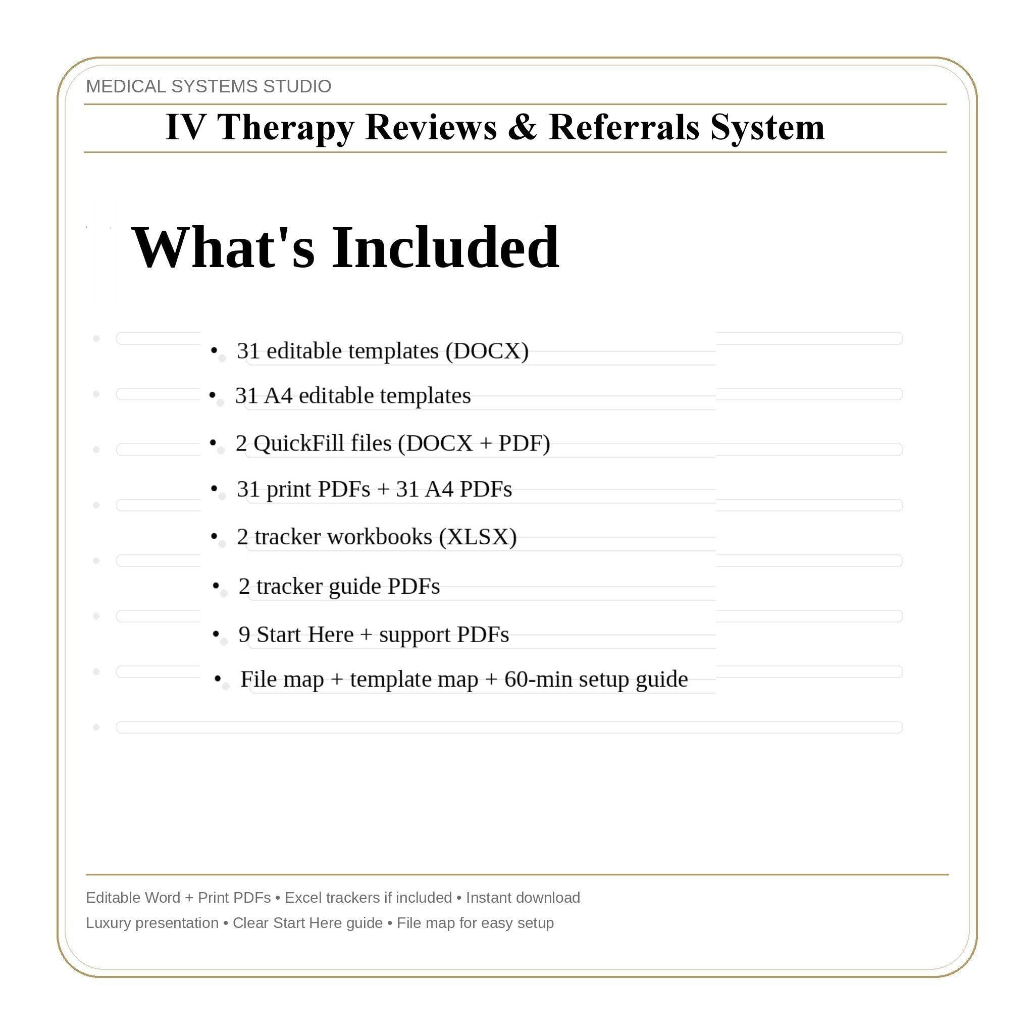 IV Therapy Reviews & Referrals System | Google Review QR Signs + SMS/Email Scripts (Digital Download)
